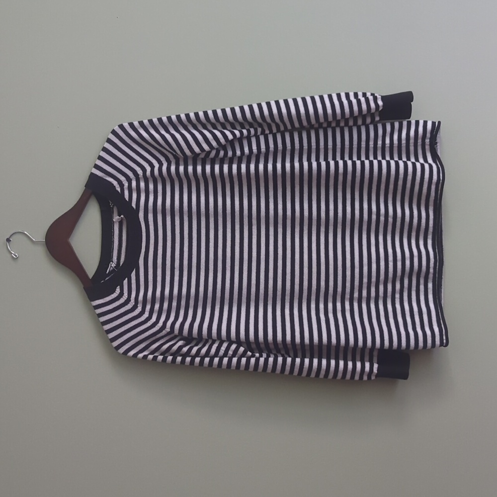 BCBGeneration Black and White Stripes Sweater